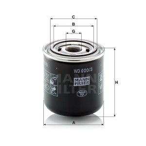 Фильтр масляный MANN-FILTER WD 920/3